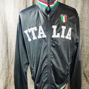Xl Italy Soccer Track Jacket 28" collar to hem 17"